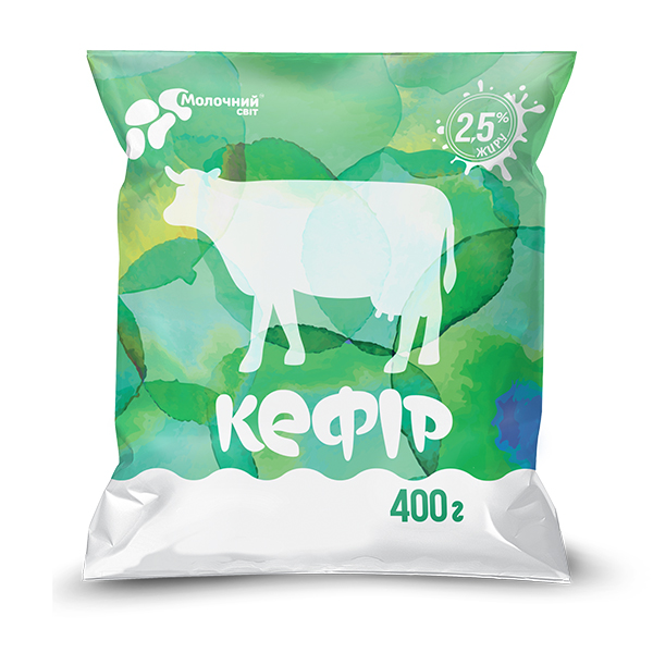 Кефір 2,5% жиру "Молочний світ" 400 г.